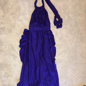 Gorgeous Milly high neck low back purple gown